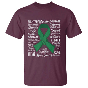 Liver Cancer Support Gift T Shirt Fearless Unbreakable Warrior Hope TS12 Maroon Print Your Wear