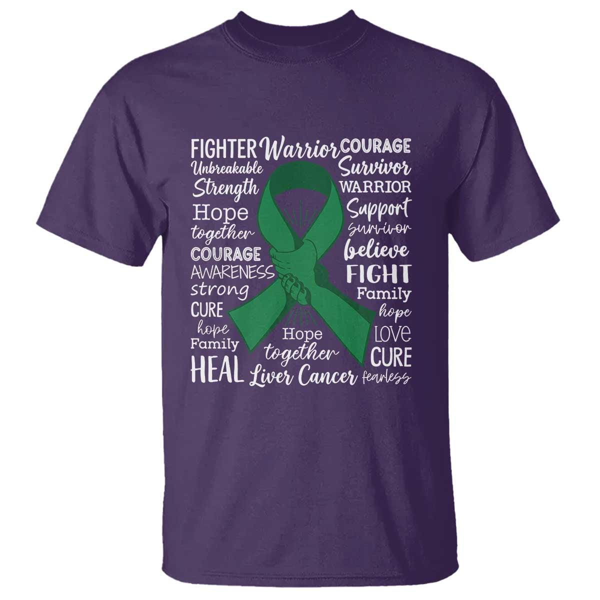 Liver Cancer Support Gift T Shirt Fearless Unbreakable Warrior Hope TS12 Purple Print Your Wear