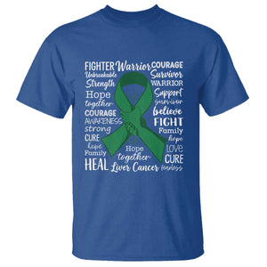 Liver Cancer Support Gift T Shirt Fearless Unbreakable Warrior Hope TS12 Royal Blue Print Your Wear