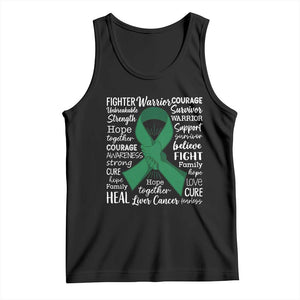 Liver Cancer Support Gift Tank Top Fearless Unbreakable Warrior Hope TS12 Black Print Your Wear