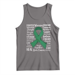 Liver Cancer Support Gift Tank Top Fearless Unbreakable Warrior Hope TS12 Deep Heather Print Your Wear