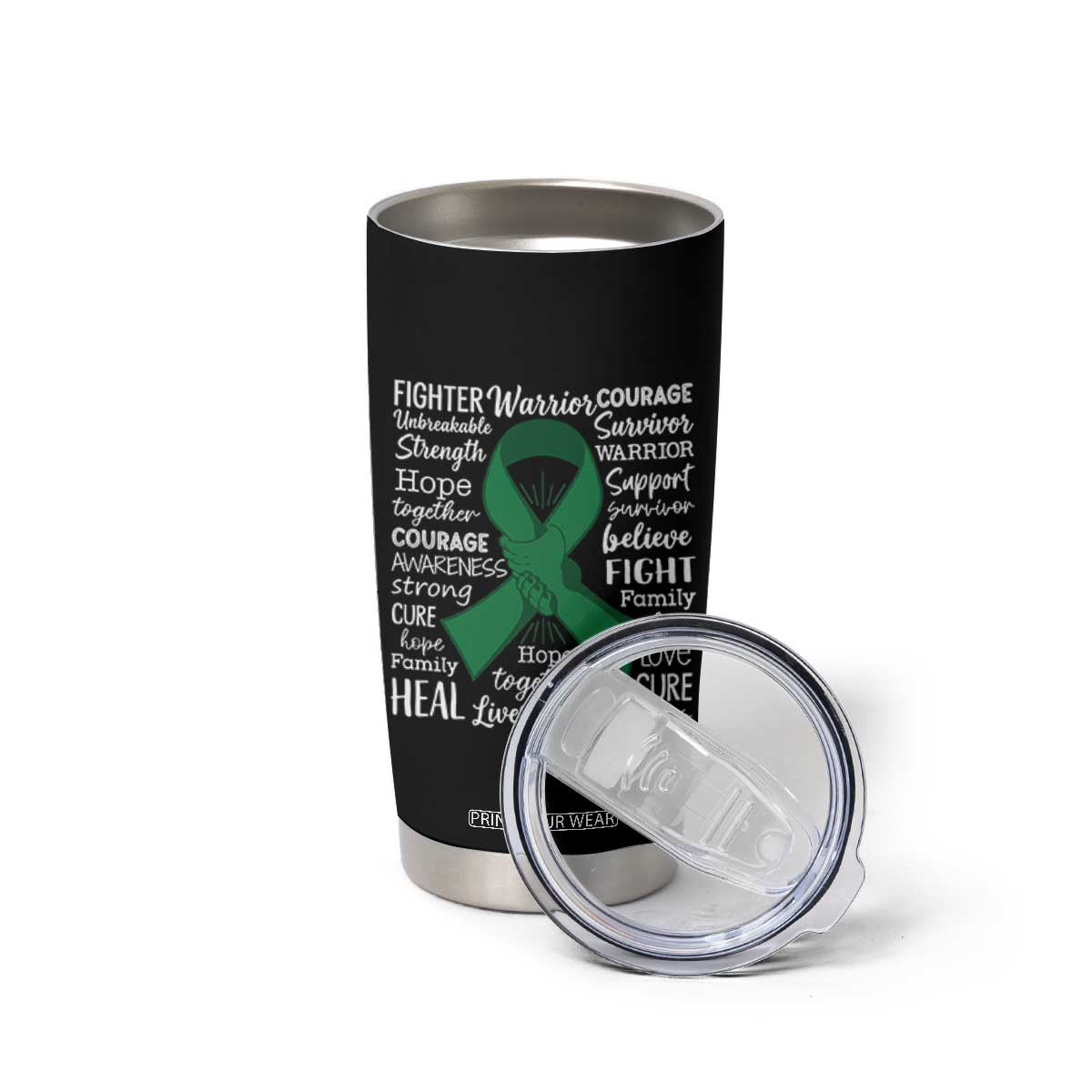 Liver Cancer Support Gift Tumbler Cup Fearless Unbreakable Warrior Hope TS12 Print Your Wear