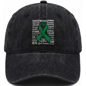 Liver Cancer Support Gift Washed Cotton Baseball Cap Fearless Unbreakable Warrior Hope TS12 Print Your Wear