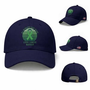 All Warriors Have Scars Liver Cancer Baseball Cap Green Ribbon Survivor Fighter Gift TS12 Baseball Cap Universal Fit Dark Blue Print Your Wear