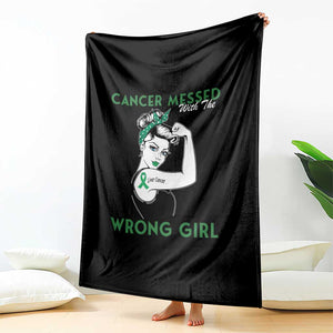 Liver Cancer Warrior Unbreakable Gift Throw Blanket Cancer Messed With The Wrong Girl TS12 Print Your Wear