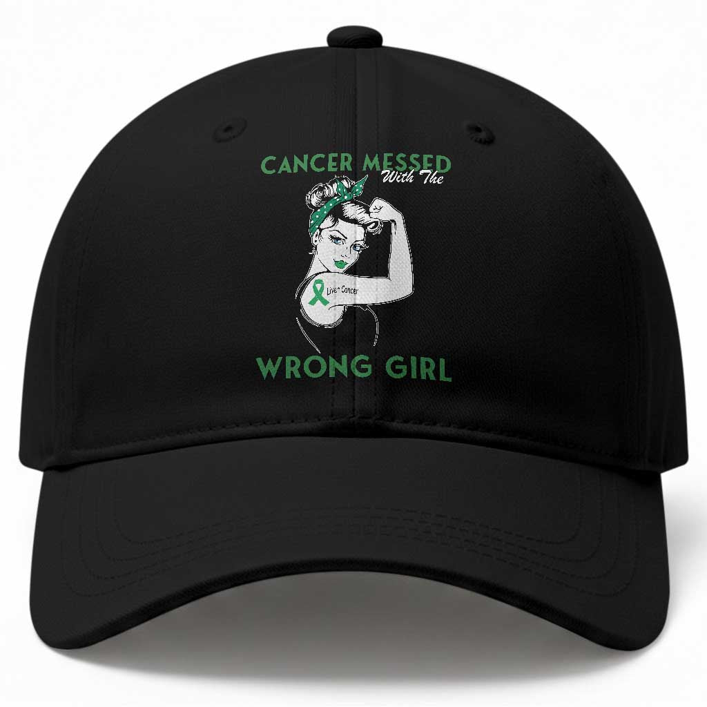 Liver Cancer Warrior Unbreakable Gift Baseball Cap Cancer Messed With The Wrong Girl TS12 Print Your Wear