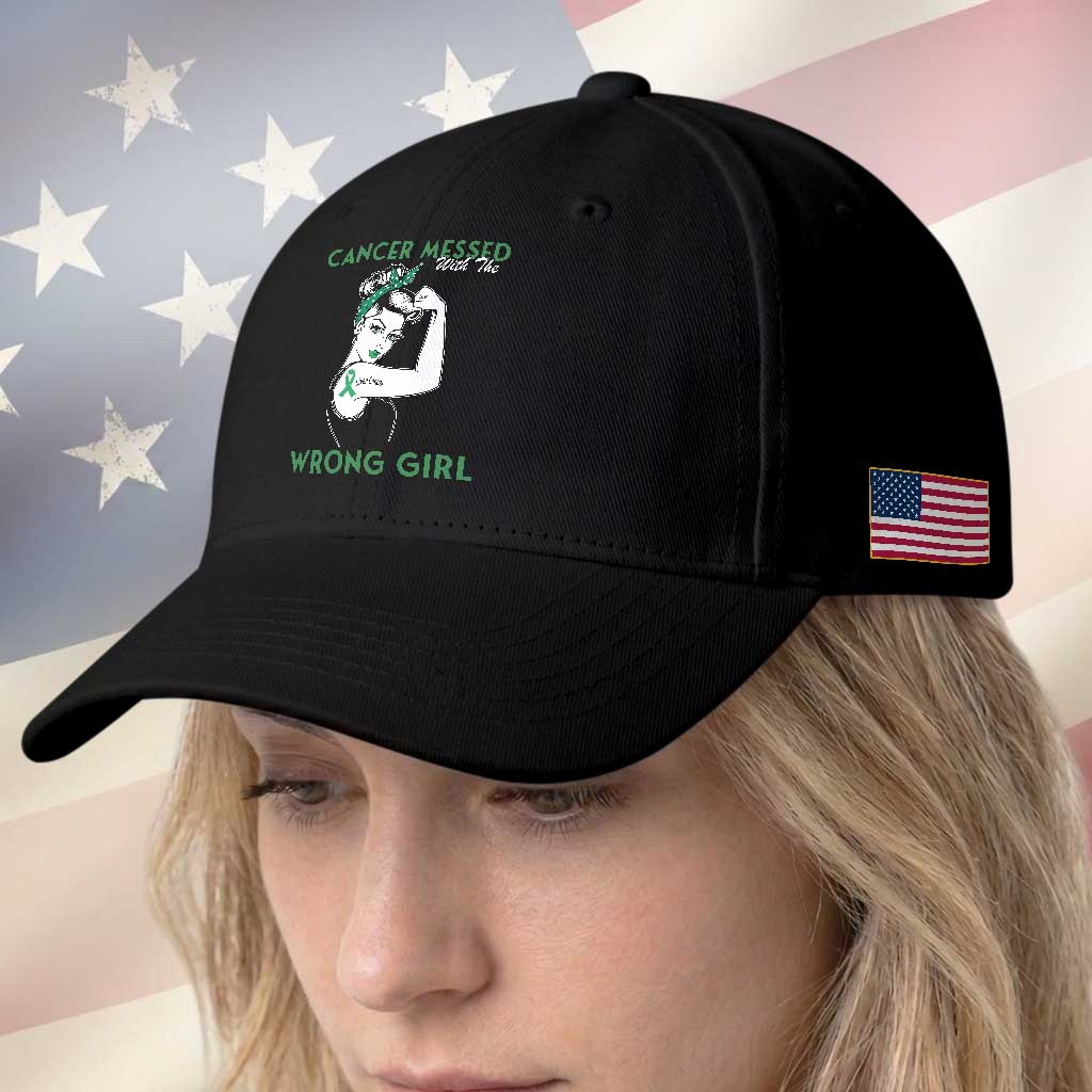 Liver Cancer Warrior Unbreakable Gift Baseball Cap Cancer Messed With The Wrong Girl TS12 Print Your Wear