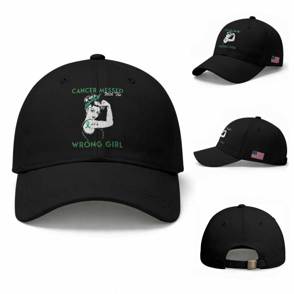 Liver Cancer Warrior Unbreakable Gift Baseball Cap Cancer Messed With The Wrong Girl TS12 Baseball Cap Universal Fit Black Print Your Wear