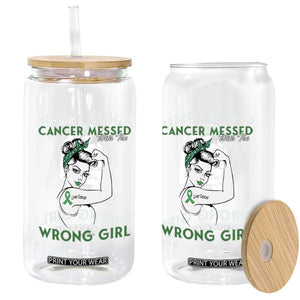 Liver Cancer Warrior Unbreakable Gift Glass Can Cancer Messed With The Wrong Girl TS12 Print Your Wear