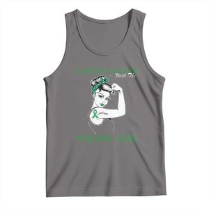 Liver Cancer Warrior Unbreakable Gift Tank Top Cancer Messed With The Wrong Girl TS12 Deep Heather Print Your Wear