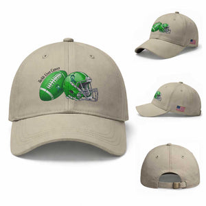 Liver Cancer Support Gift Baseball Cap October Tackle Cancer Football TS12 Baseball Cap Universal Fit Beige Print Your Wear