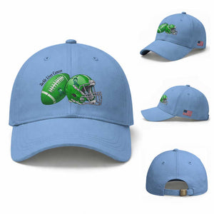 Liver Cancer Support Gift Baseball Cap October Tackle Cancer Football TS12 Baseball Cap Universal Fit Light Blue Print Your Wear