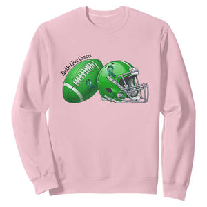 Liver Cancer Support Gift Sweatshirt October Tackle Cancer Football TS12 Light Pink Print Your Wear