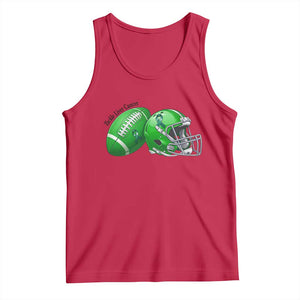 Liver Cancer Support Gift Tank Top October Tackle Cancer Football TS12 Red Print Your Wear