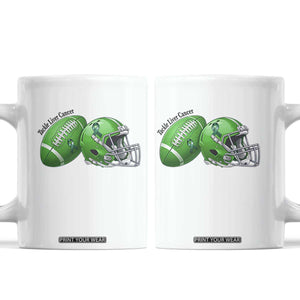 Liver Cancer Support Gift Coffee Mug October Tackle Cancer Football TS12 White Print Your Wear