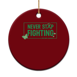 Liver Cancer Warrior Ceramic Ornament Never Stop Fighting Support Gift TS12 1pc Red Print Your Wear