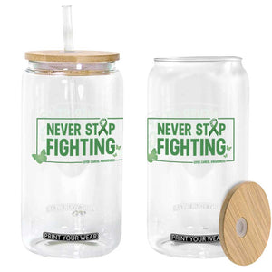 Liver Cancer Warrior Glass Can Never Stop Fighting Support Gift TS12 Print Your Wear