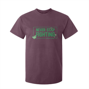 Liver Cancer Warrior T Shirt For Kid Never Stop Fighting Support Gift TS12 Maroon Print Your Wear