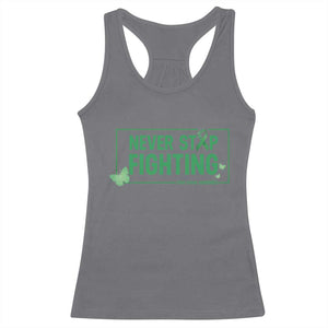 Liver Cancer Warrior Racerback Tank Top Never Stop Fighting Support Gift TS12 Charcoal Print Your Wear