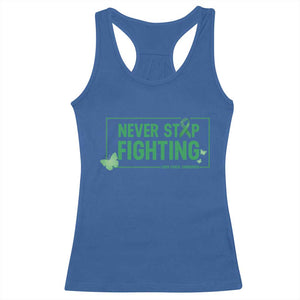 Liver Cancer Warrior Racerback Tank Top Never Stop Fighting Support Gift TS12 Royal Blue Print Your Wear
