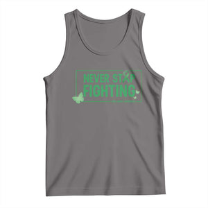 Liver Cancer Warrior Tank Top Never Stop Fighting Support Gift TS12 Deep Heather Print Your Wear