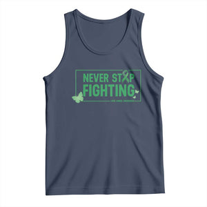 Liver Cancer Warrior Tank Top Never Stop Fighting Support Gift TS12 Navy Print Your Wear