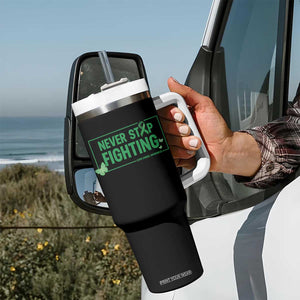 Liver Cancer Warrior Tumbler With Handle Never Stop Fighting Support Gift TS12 Print Your Wear
