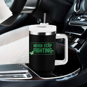 Liver Cancer Warrior Tumbler With Handle Never Stop Fighting Support Gift TS12 Print Your Wear