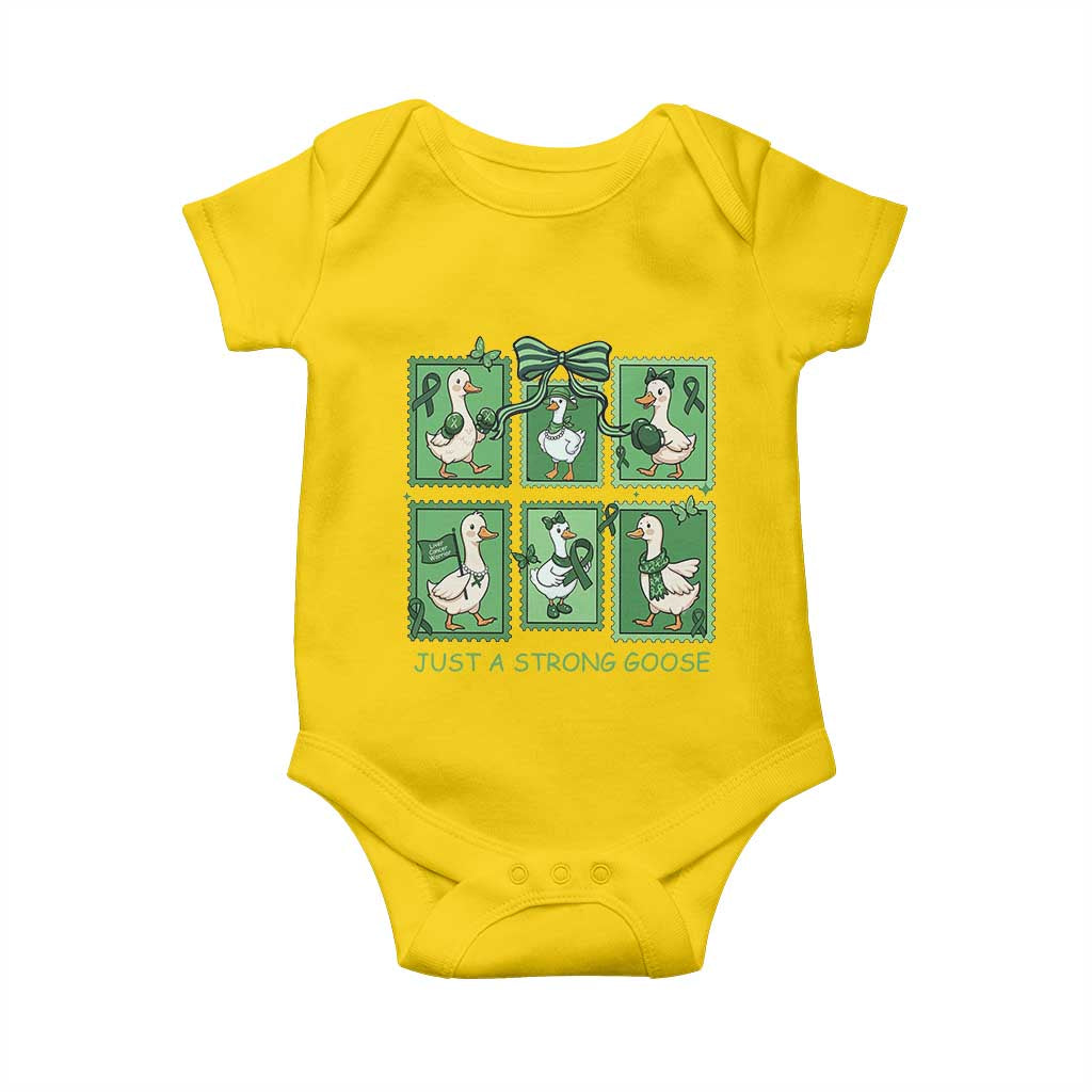 Funny Liver Cancer Warrior Support Gift Baby Onesie Just A Strong Goose TS12 Daisy Print Your Wear