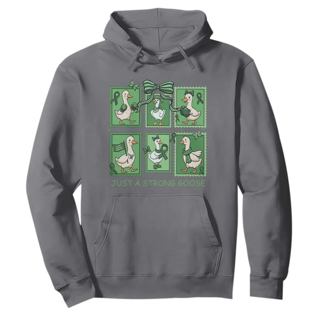 Funny Liver Cancer Warrior Support Gift Hoodie Just A Strong Goose TS12 Charcoal Print Your Wear