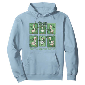 Funny Liver Cancer Warrior Support Gift Hoodie Just A Strong Goose TS12 Light Blue Print Your Wear