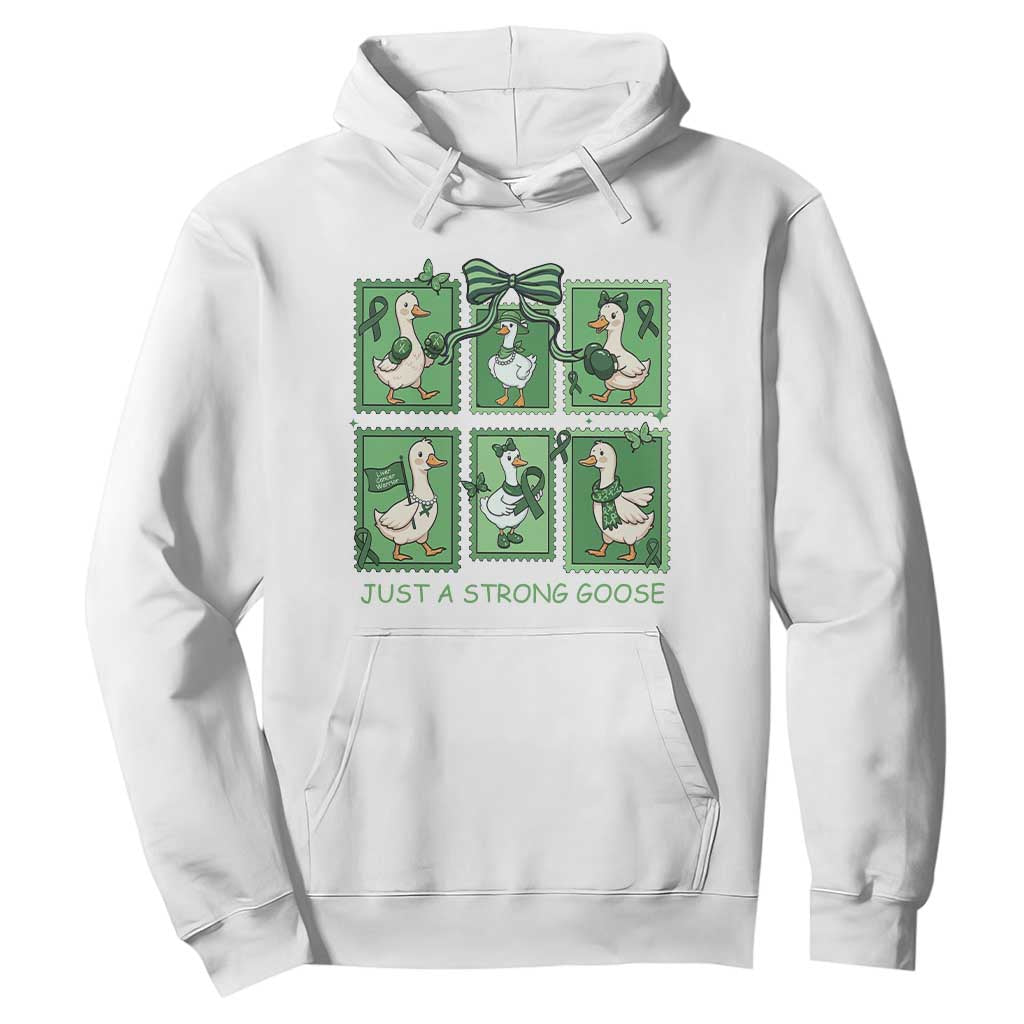 Funny Liver Cancer Warrior Support Gift Hoodie Just A Strong Goose TS12 White Print Your Wear