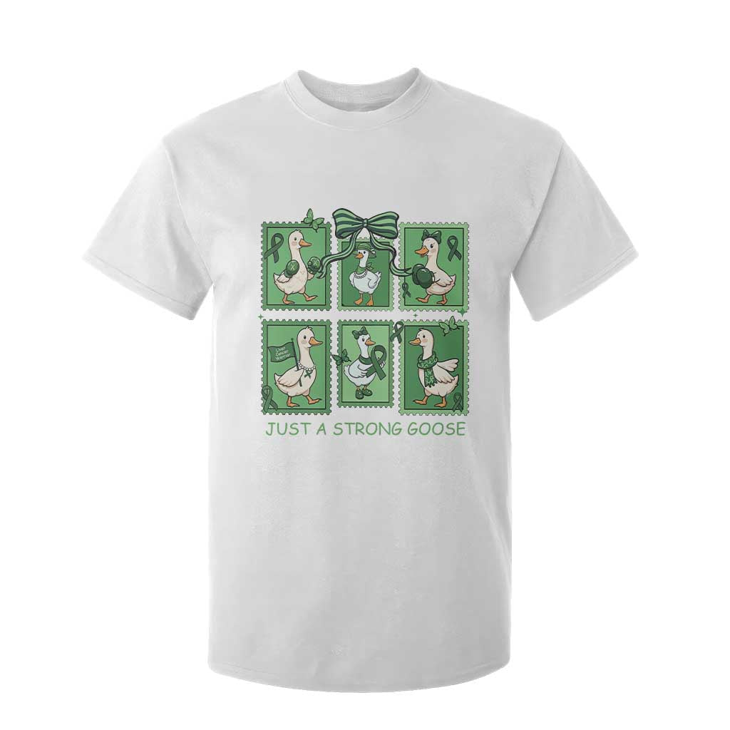 Funny Liver Cancer Warrior Support Gift T Shirt For Kid Just A Strong Goose TS12 White Print Your Wear