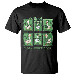 Funny Liver Cancer Warrior Support Gift T Shirt Just A Strong Goose TS12 Black Print Your Wear