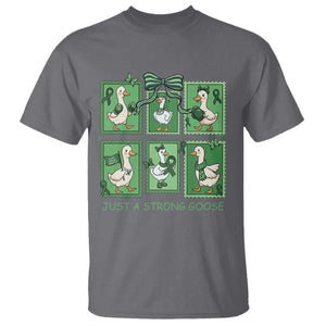 Funny Liver Cancer Warrior Support Gift T Shirt Just A Strong Goose TS12 Charcoal Print Your Wear