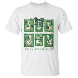 Funny Liver Cancer Warrior Support Gift T Shirt Just A Strong Goose TS12 White Print Your Wear
