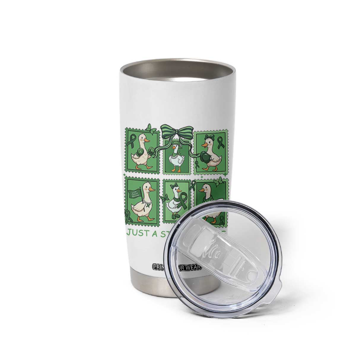Funny Liver Cancer Warrior Support Gift Tumbler Cup Just A Strong Goose TS12 Print Your Wear