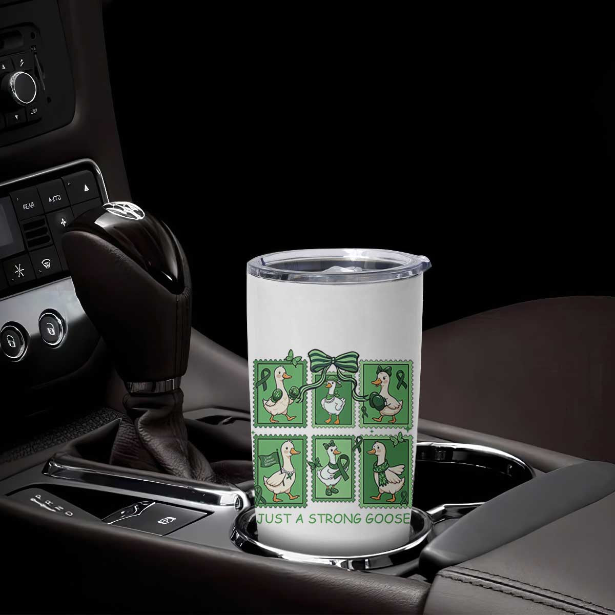 Funny Liver Cancer Warrior Support Gift Tumbler Cup Just A Strong Goose TS12 Print Your Wear