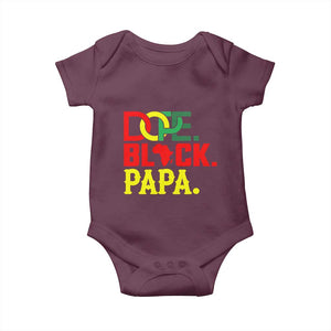 Dope Black Papa Baby Onesie Melanin King Fathers Day Gift TS12 Maroon Print Your Wear