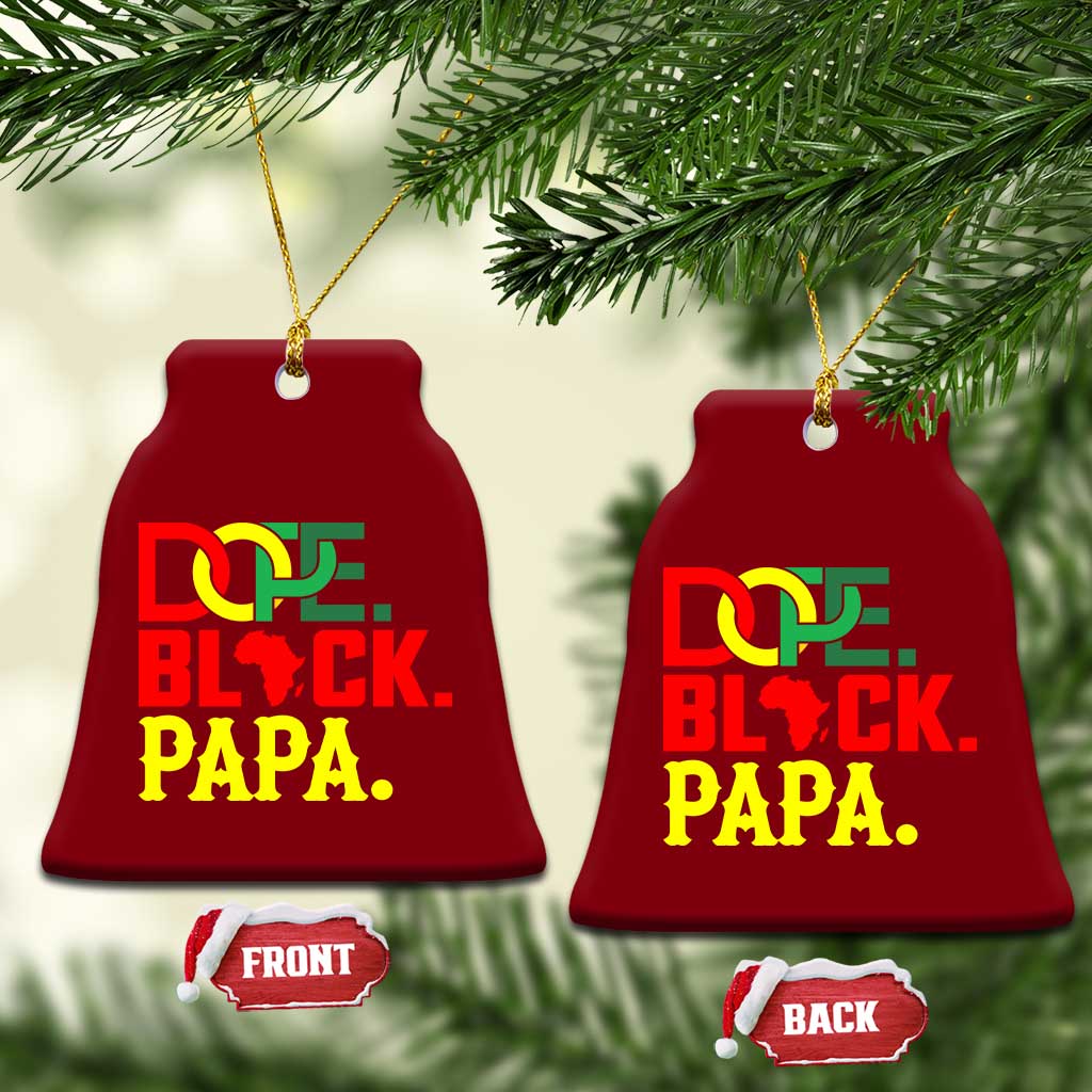 Dope Black Papa Ceramic Ornament Melanin King Fathers Day Gift TS12 Print Your Wear