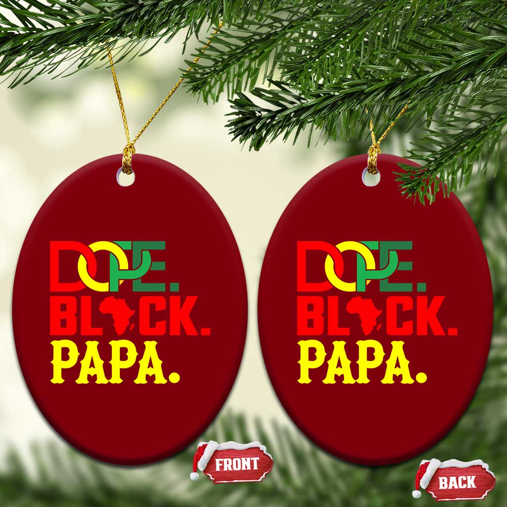 Dope Black Papa Ceramic Ornament Melanin King Fathers Day Gift TS12 Print Your Wear