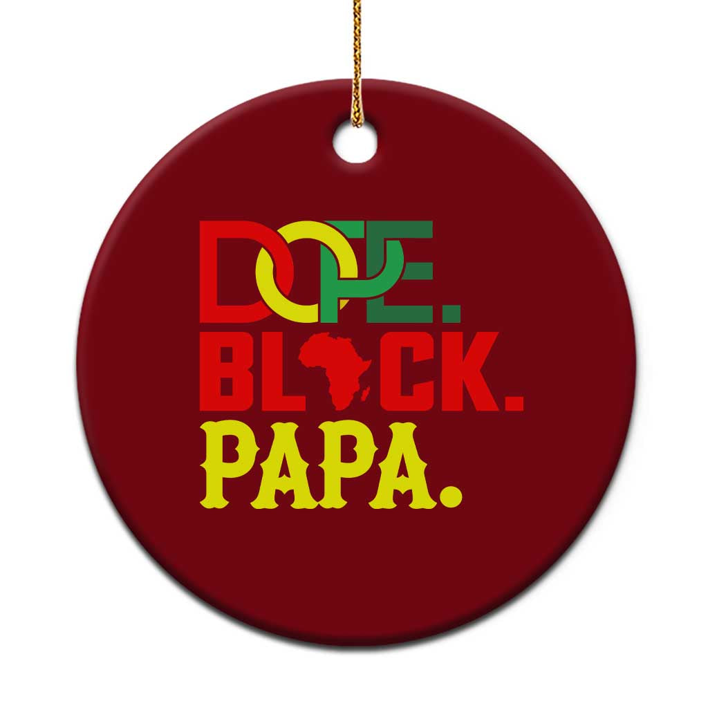 Dope Black Papa Ceramic Ornament Melanin King Fathers Day Gift TS12 1pc Red Print Your Wear