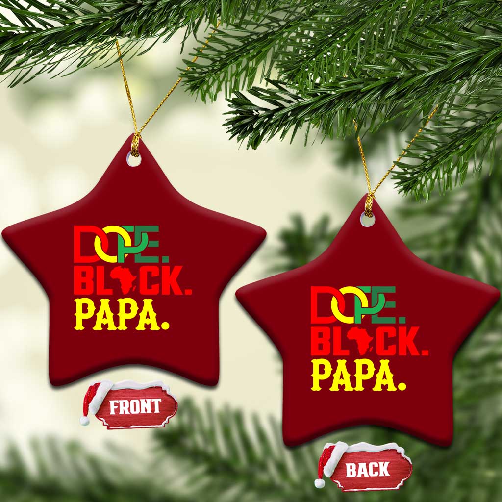Dope Black Papa Ceramic Ornament Melanin King Fathers Day Gift TS12 Print Your Wear