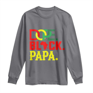 Dope Black Papa Long Sleeve Shirt Melanin King Fathers Day Gift TS12 Charcoal Print Your Wear