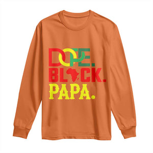 Dope Black Papa Long Sleeve Shirt Melanin King Fathers Day Gift TS12 Orange Print Your Wear