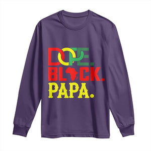 Dope Black Papa Long Sleeve Shirt Melanin King Fathers Day Gift TS12 Purple Print Your Wear