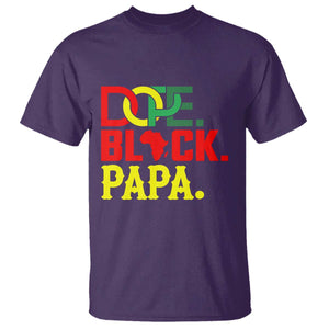 Dope Black Papa T Shirt Melanin King Fathers Day Gift TS12 Purple Print Your Wear