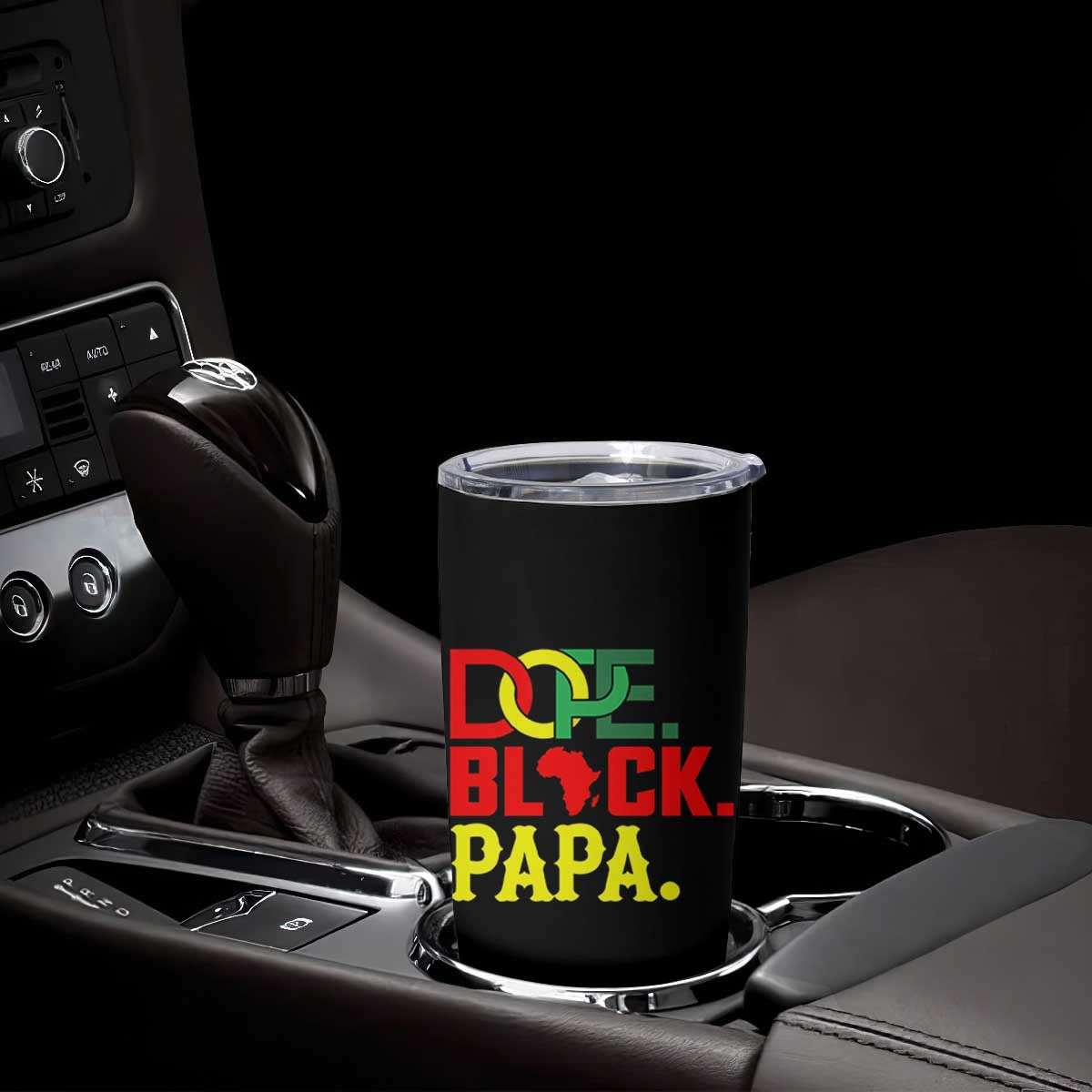 Dope Black Papa Tumbler Cup Melanin King Fathers Day Gift TS12 Print Your Wear