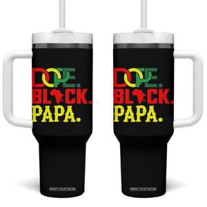 Dope Black Papa Tumbler With Handle Melanin King Fathers Day Gift TS12 One Size: 40 oz Black Print Your Wear