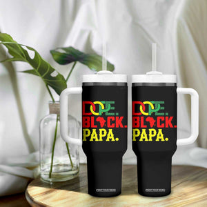 Dope Black Papa Tumbler With Handle Melanin King Fathers Day Gift TS12 Print Your Wear